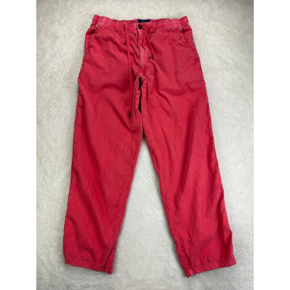 Pusser's British West Indies Pants Mens M/S Red Drawstring Waist Comfort Outdoor